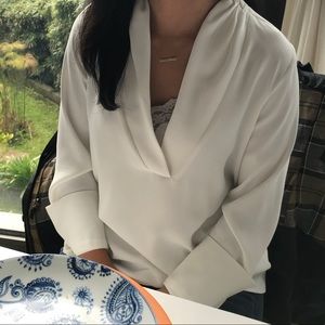 Beautiful white Zara Basic Collection blouse, XS